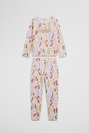 Multicolour Australian Cotton Abstract Logo Pyjama Set - Sleepwear ...