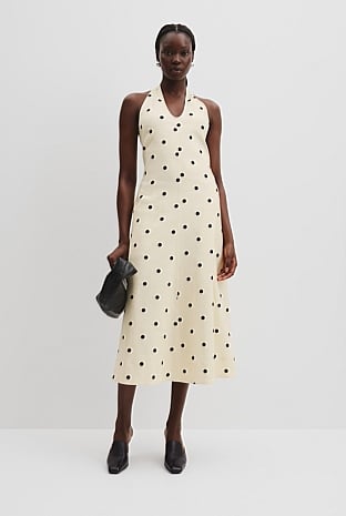 SPOTS FLORAL PRINT DRESS main image 1