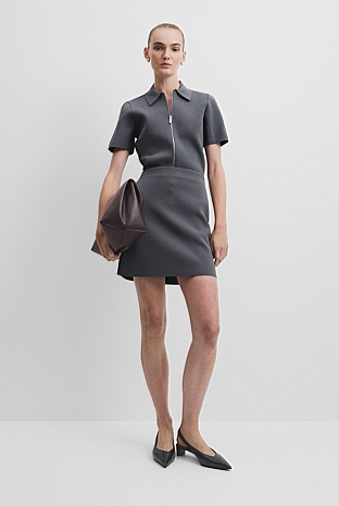 Compact Knit Mini Skirt