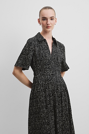Geometric Print Shirt Dress