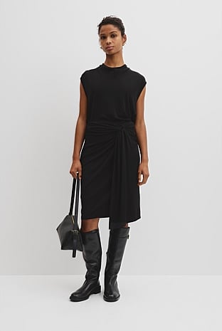 Twist Crepe Skirt