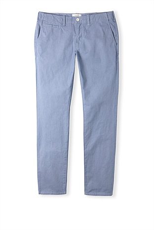 Light Blue Slim Stripe Chino - Pants | Country Road