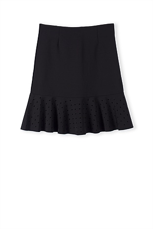 Black Ponte Cut Out Skirt - Skirts | Country Road