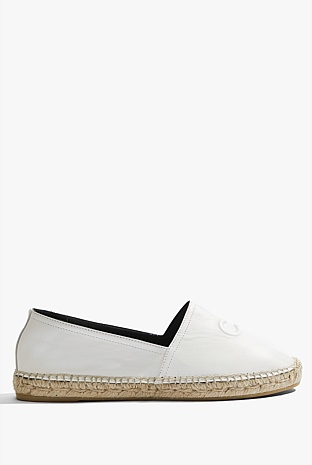 White CR Logo Espadrille - Flats | Country Road