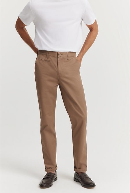 Verified Australian Cotton Tapered Fit Stretch Chino