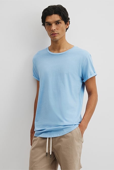 Australian Cotton Longline Garment Dye T-Shirt