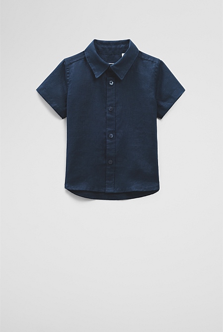 Organically Grown Short Sleeve Linen Shirt