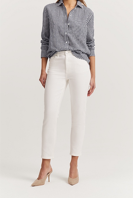 Linear Jersey Pant - Black | Women’s Straight Leg Pull-On Pants Australia main image 0