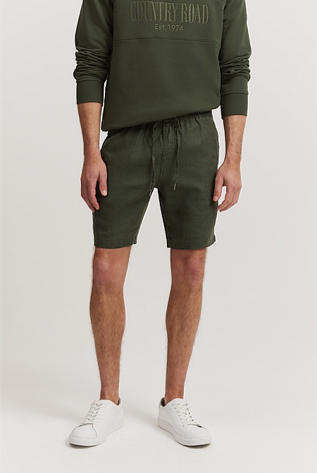 Organically Grown Linen Drawcord Short