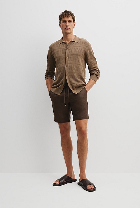 Organically Grown Linen Drawcord Short