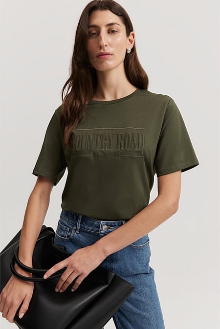 Verified Australian Cotton Heritage Embroidered T-Shirt