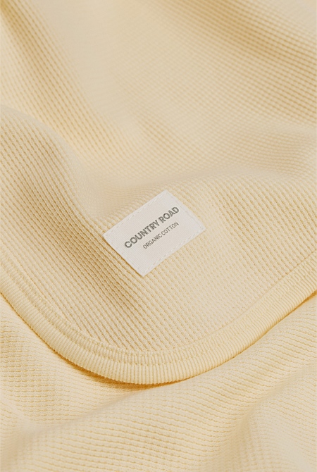 Organically Grown Cotton Waffle Blanket