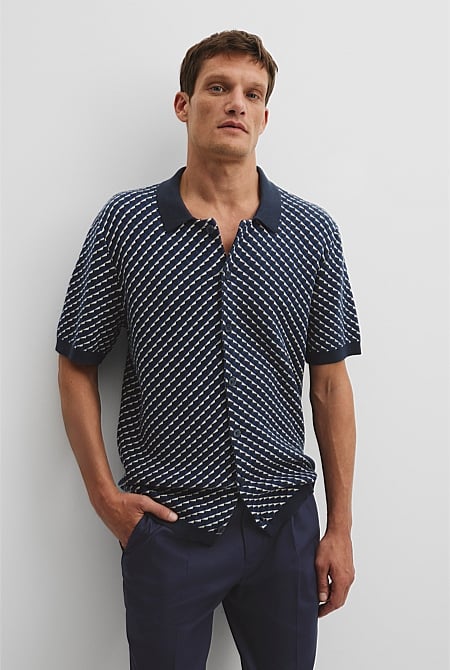 Australian Cotton Pattern Knit Shirt