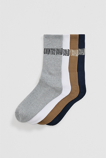 Australian Cotton Blend Heritage Sock Pack of 4