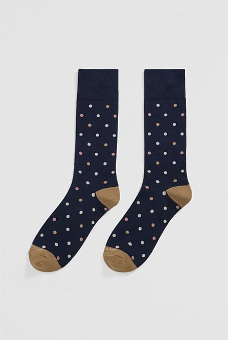 Australian Cotton Blend Spot Sock