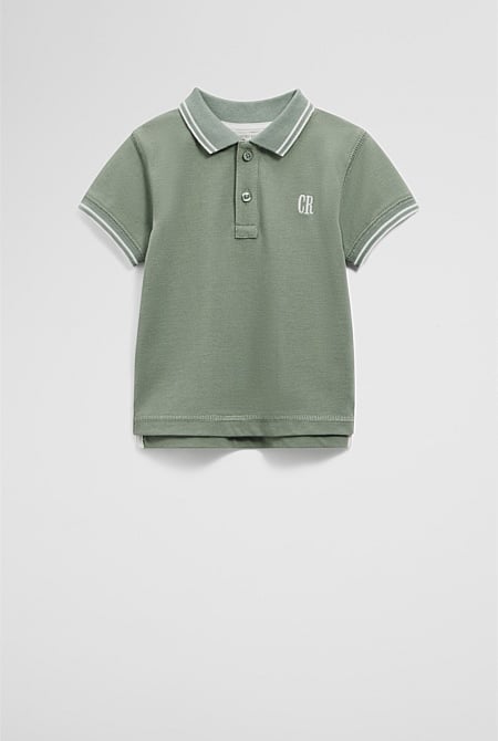 Organically Grown Cotton Logo Polo Shirt