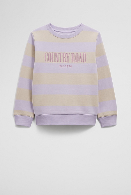 Verified Australian Cotton Heritage Stripe Sweat