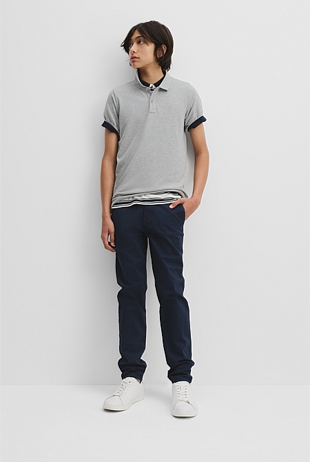 Teen Recycled Cotton Blend Polo Shirt