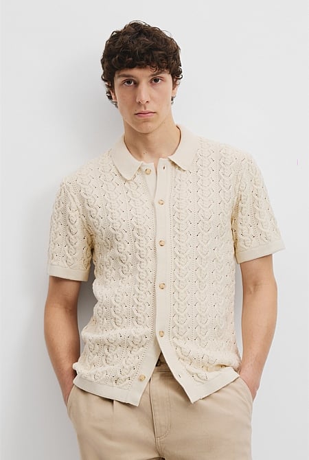 Australian Cotton Cable Knit Shirt