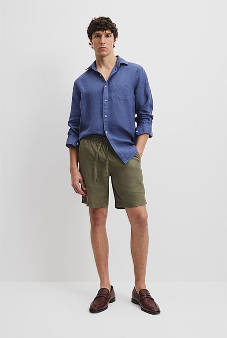 Organically Grown Linen Drawcord Short