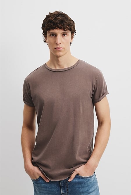 Australian Cotton Longline Garment Dyed T-Shirt