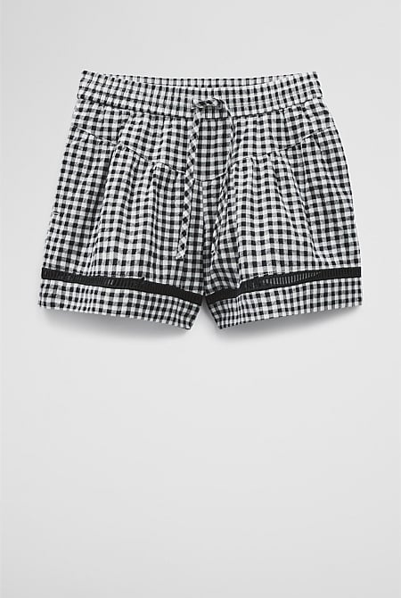 Organically Grown Cotton Check Short