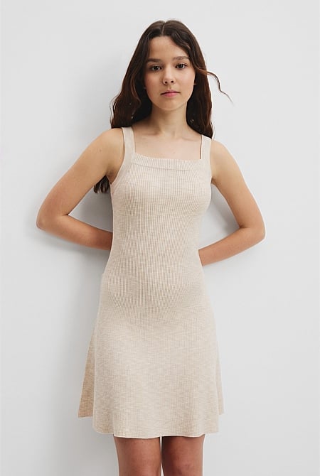 Teen Rib Knit Tank Dress