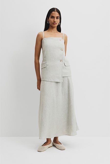 Organically Grown Linen Pull-On Skirt