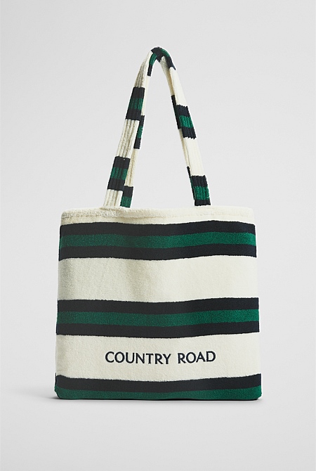 Verified Australian Cotton Stripe Bag-To-Towel