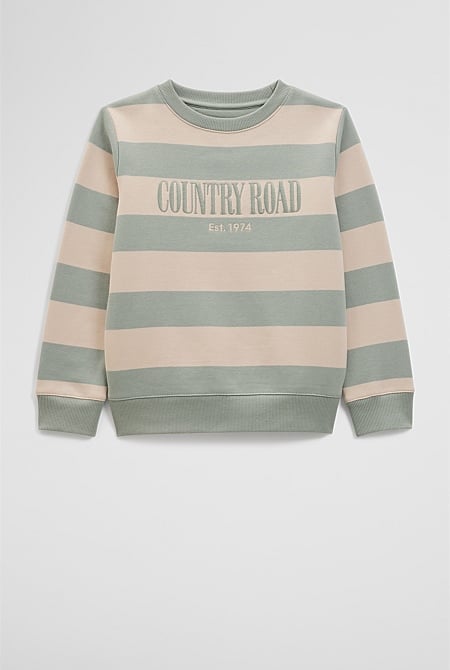 Verified Australian Cotton Heritage Stripe Sweat