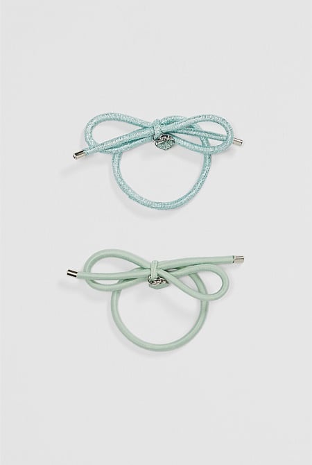 Bow Hair Tie Pack of 2