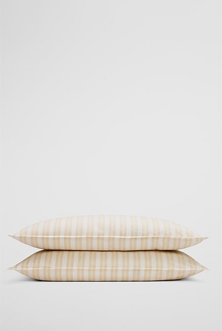 Brae Australian Cotton Stripe Standard Pillowcase Pair