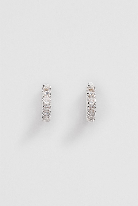 Eva Cubic Zirconia Hoop Earring