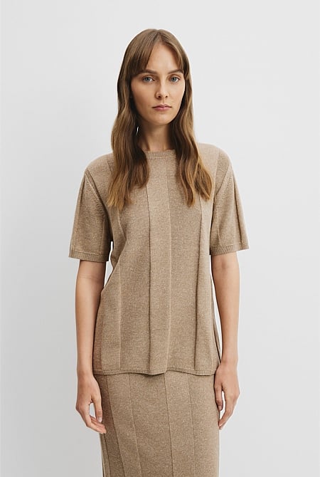 Organically Grown Cotton Linen Knit T-Shirt