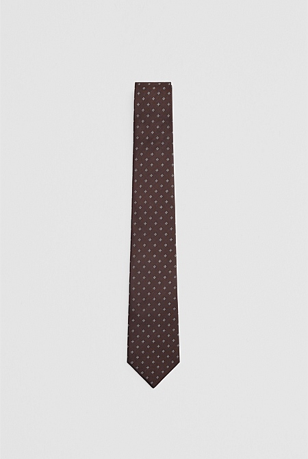 Silk Jacquard Herringbone Tie