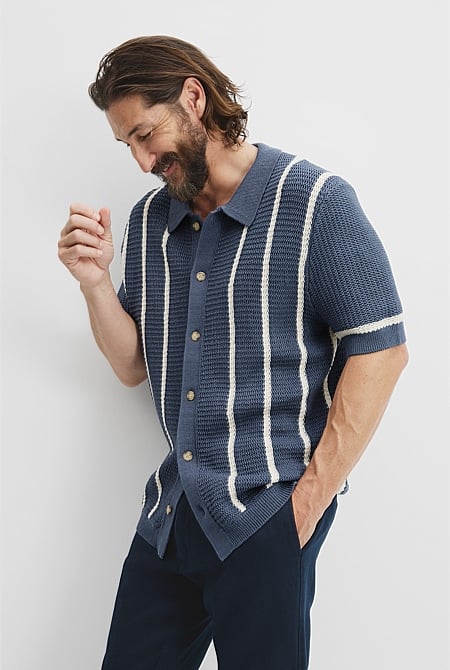 Australian Cotton Textured Knit Shirt