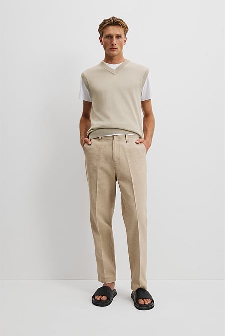 Relaxed Fit Cotton Textured Pant