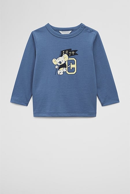 Organically Grown Cotton Long Sleeve Mascot T-Shirt