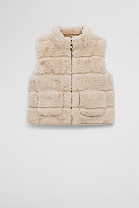 Reverse Faux Fur Vest