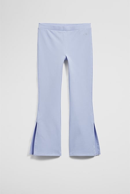 Organically Grown Cotton Blend Flare Tech Pant