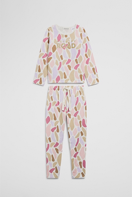 Australian Cotton Abstract Logo Pyjama Set