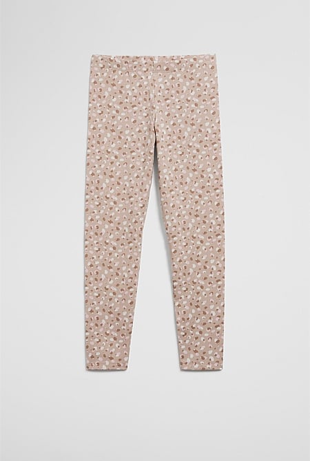 Organically Grown Cotton Blend Leopard Legging