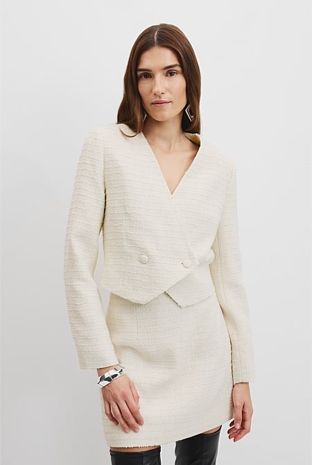 Tweed Crop Blazer