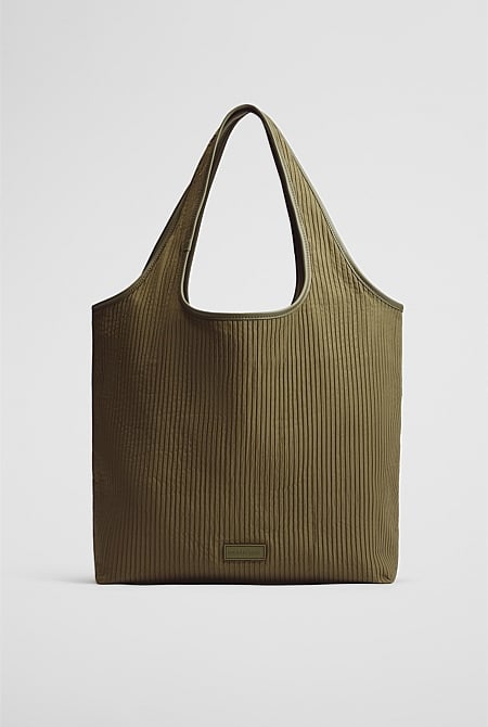 Ribbed Logo Shopper