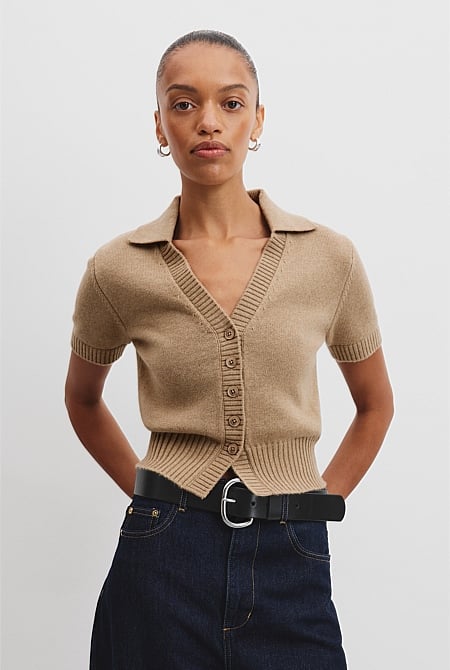 Short Sleeve Polo Knit
