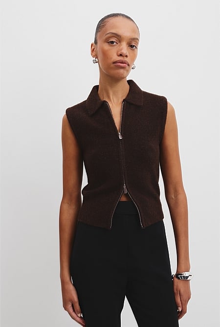 Boucle Zip Knit