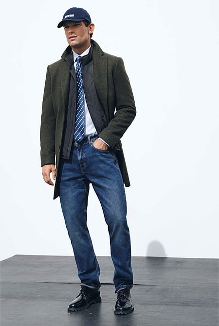 Recycled Wool Blend Overcoat