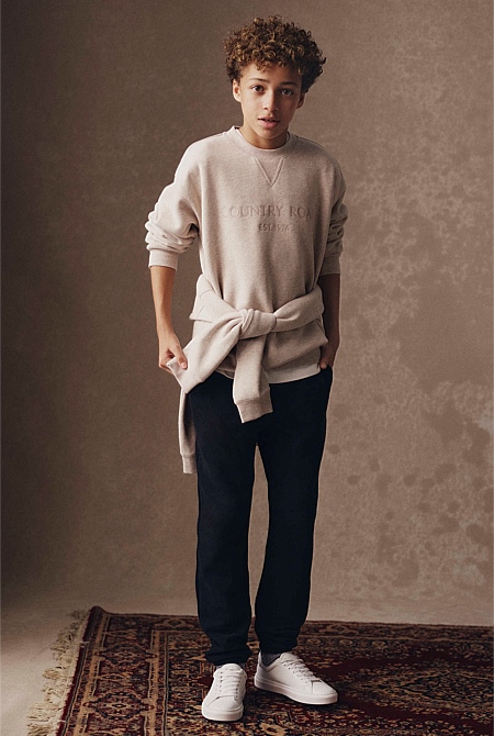 Teen Australian Cotton Logo Crew Neck Sweat
