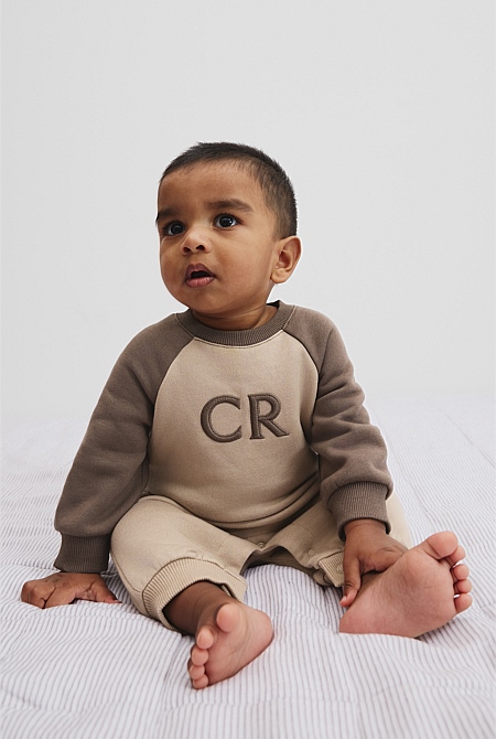 Organically Grown Cotton Logo Oversized Jumpsuit