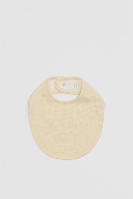 Organically Grown Cotton Waffle Bib